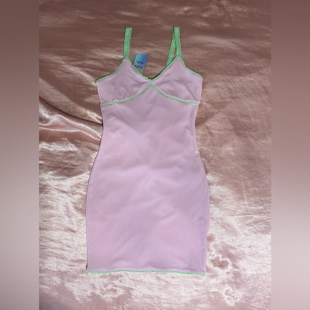SHEIN X Anitta Pink And Green XS Bodycon Dress Tags Still On NEVER WORN